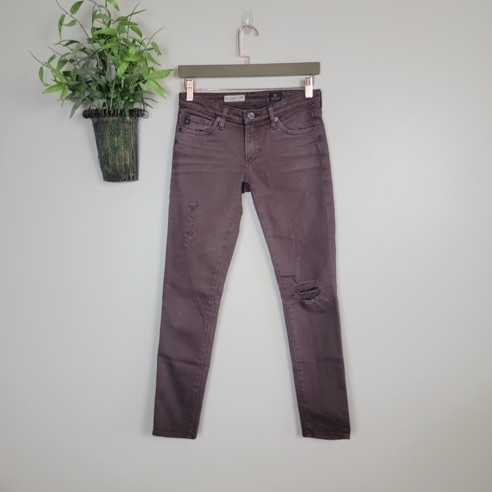 AG 25 Legging Ankle Super Skinny Distressed Ripped Jeans Adriano Goldschmied